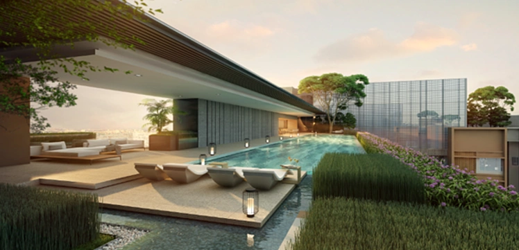 Ecoplan Asia mang đến cho The Marq cảm giác về một ốc đảo nghỉ dưỡng ngay giữa lòng phố thị.