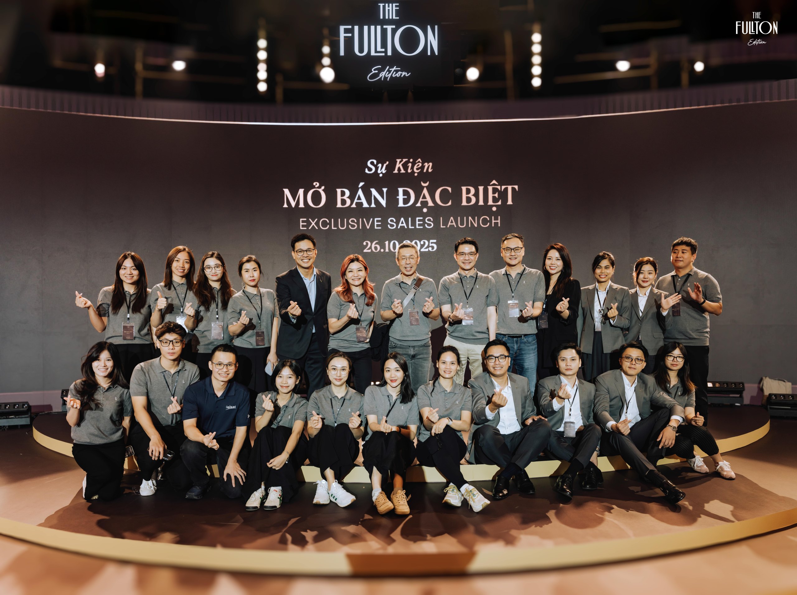 CLD Vietnam’s leadership and project team celebrate the successful launch of The Fullton Edition, marking a milestone in luxury low-rise living in Greater Hanoi
