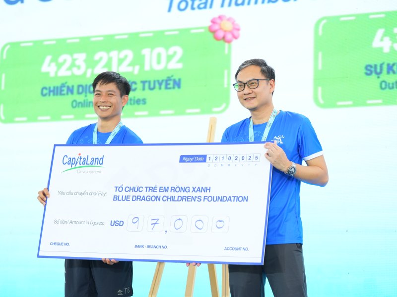 CapitaLand donates US$97,000 to uplift street children and students through “Together We Step: Step For Kindness” campaign in Vietnam