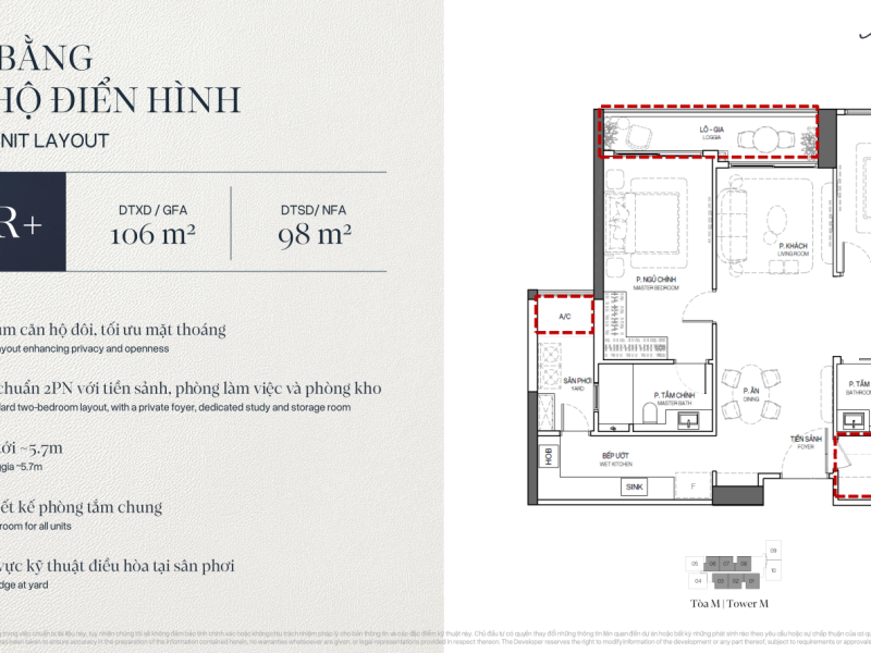 Tổng Quan Căn Hộ 2BR+ Maison Privée