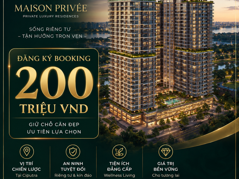 Nhận Booking đặt chỗ căn hộ Maison Privee