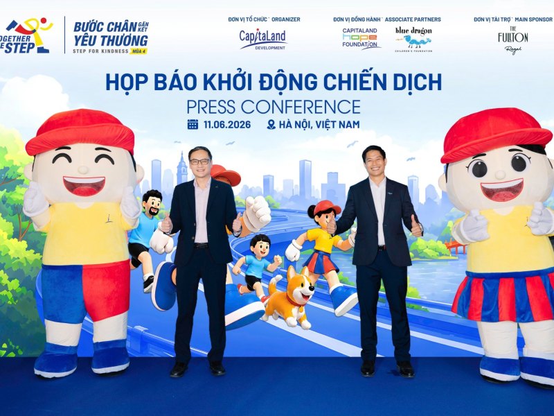 CapitaLand Development khởi động chiến dịch “Bước chân gắn kết yêu thương” lần thứ 4, cam kết tài trợ 98.000 đô la Mỹ đồng hành cùng trẻ em yếu thế
