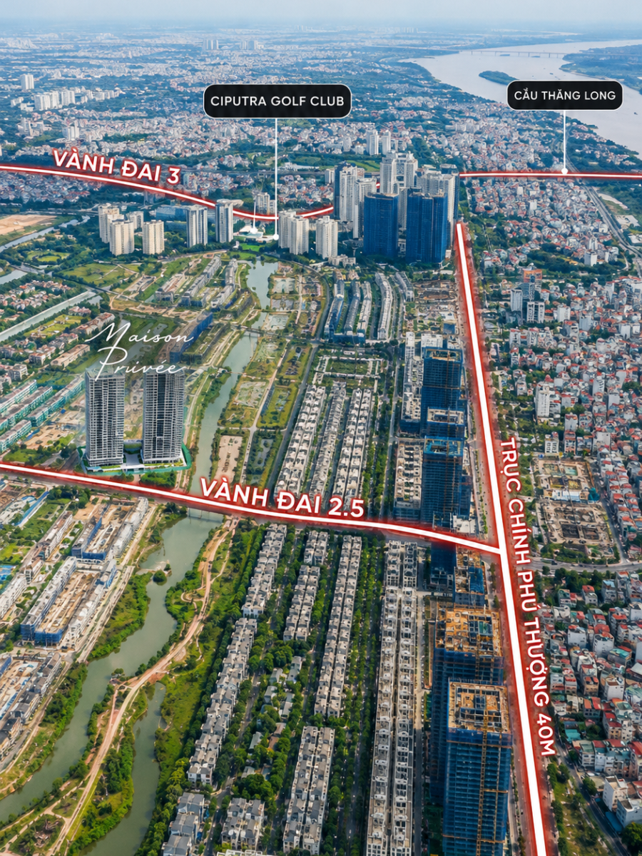 Hai vành đai, cả hai hướng — Ciputra, Tây Hồ, Hanoi