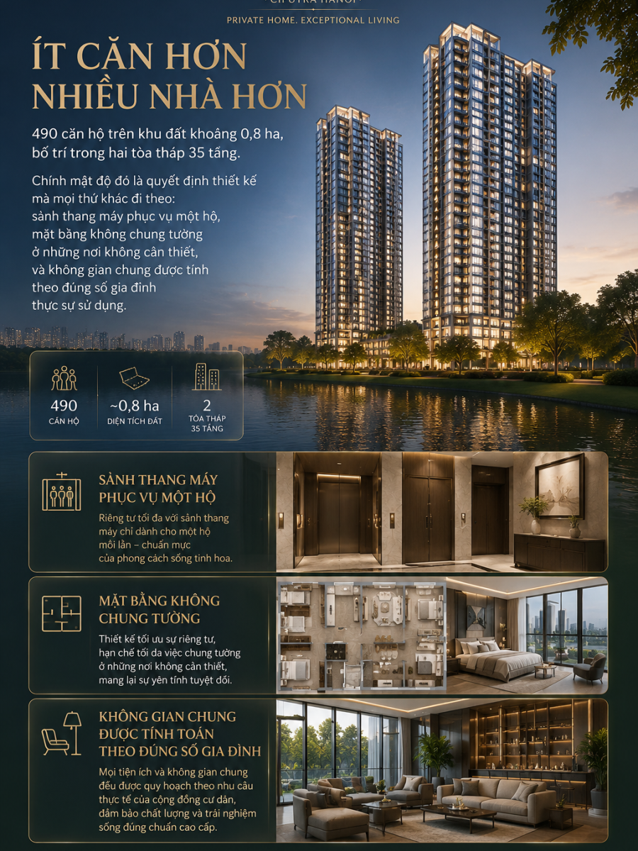Ít căn hơn, nhiều nhà hơn — Maison Privée Ciputra Hanoi