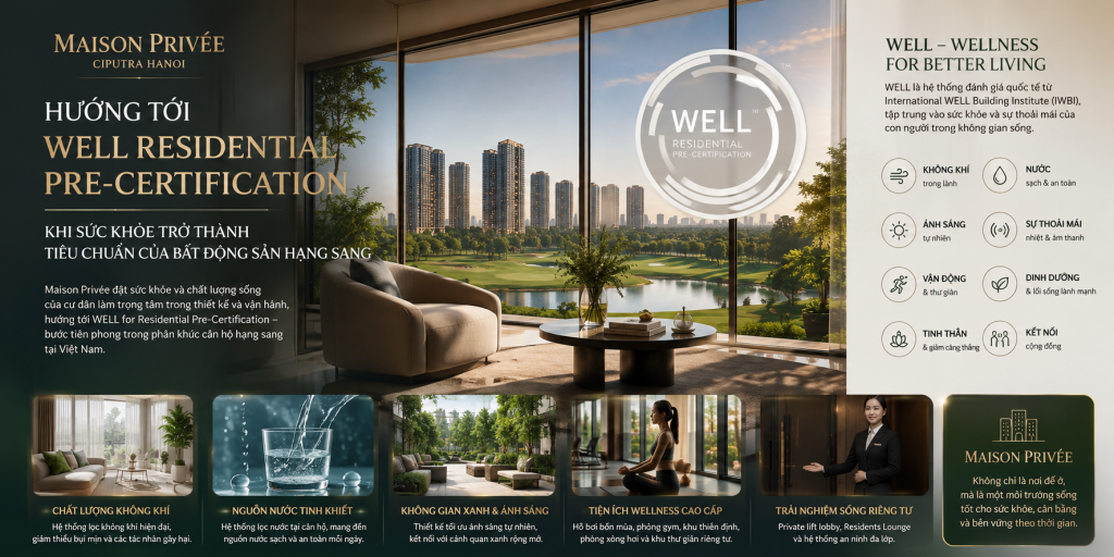 MAISON PRIVÉE HƯỚNG TỚI WELL FOR RESIDENTIAL PRE-CERTIFICATION