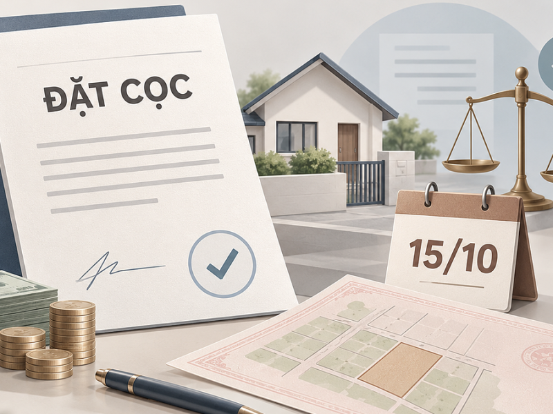 Những lưu ý về đặt cọc từ 15/10